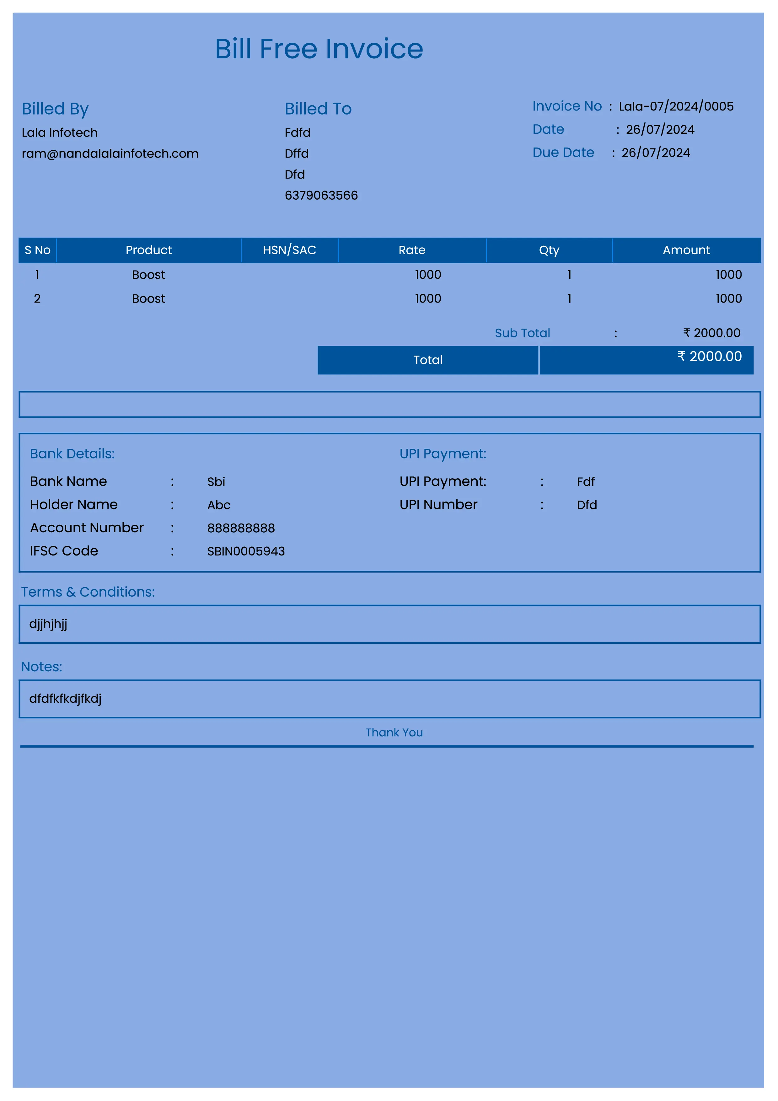 Invoice Bill Maker