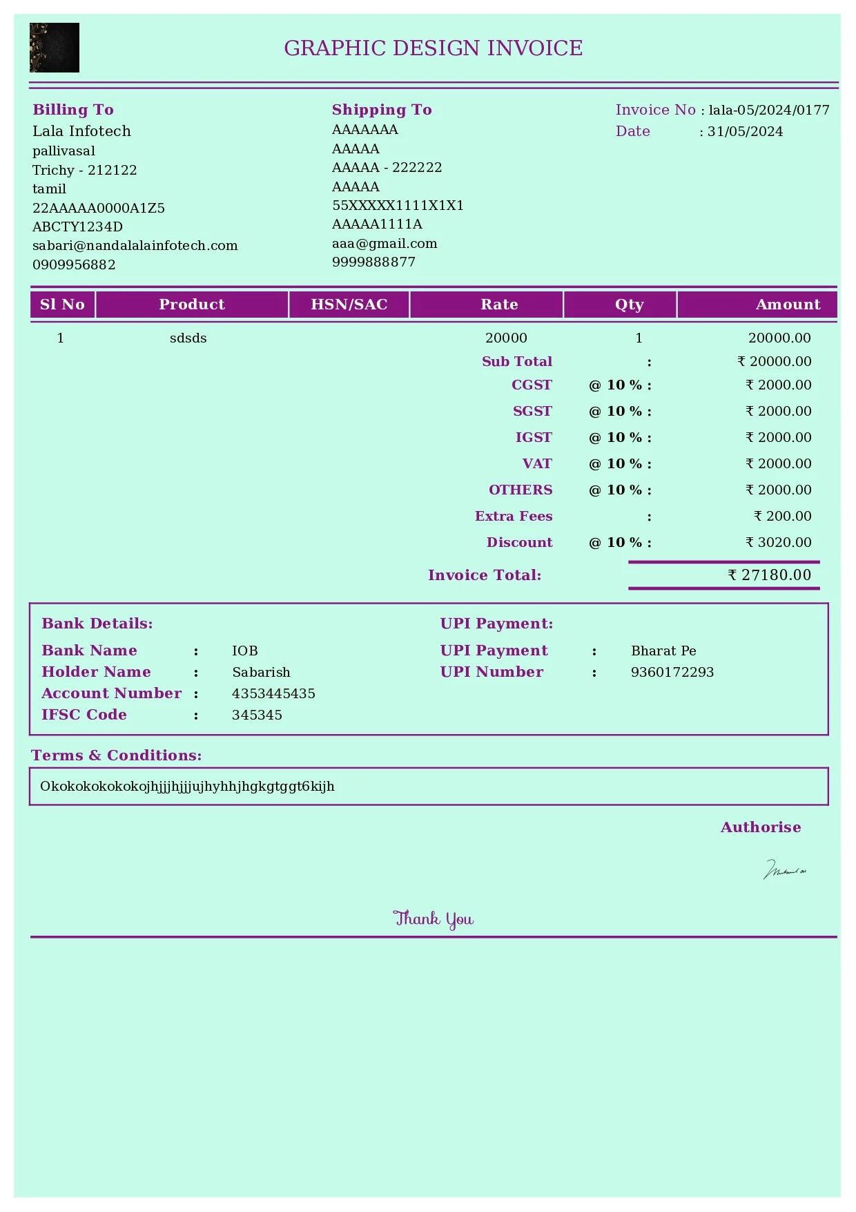 Free Graphic Design Invoice Generator - Instant PDF | InvoiceFree