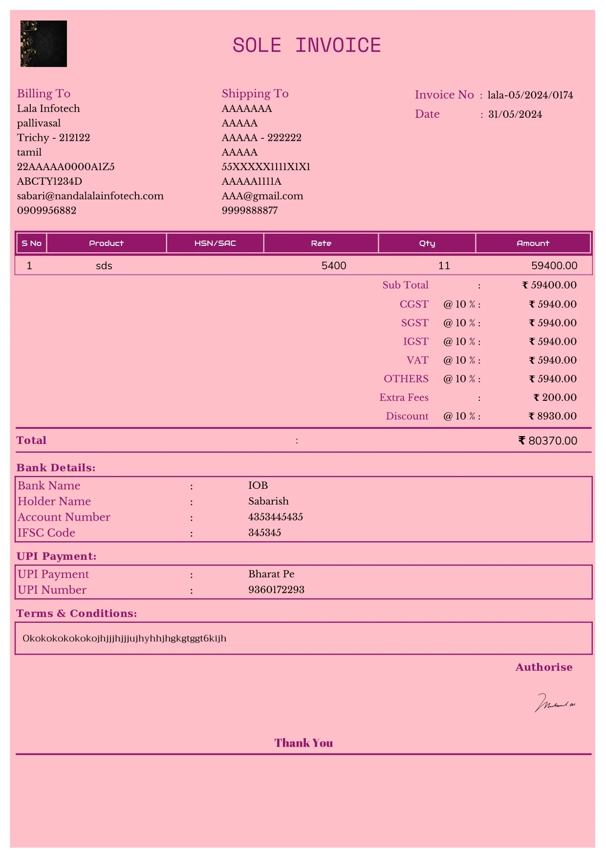 InvoiceFree — Sole Trader Invoice Generator,Creator,Maker