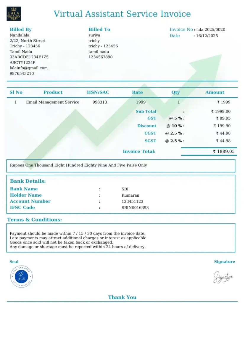Generate Virtual Assistant Invoices Free & Fast | InvoiceFree