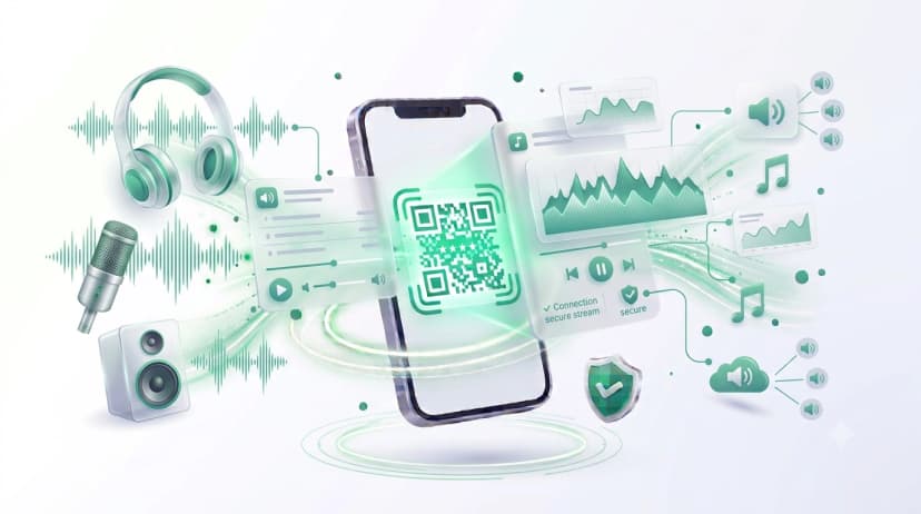 Create Audio QR Code QR code example