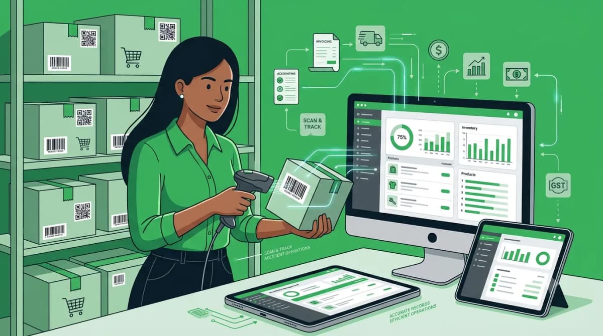 Barcode inventory system for small business