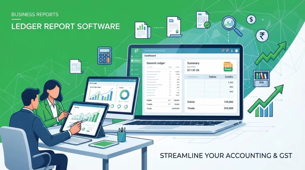 Business reports ledger report software