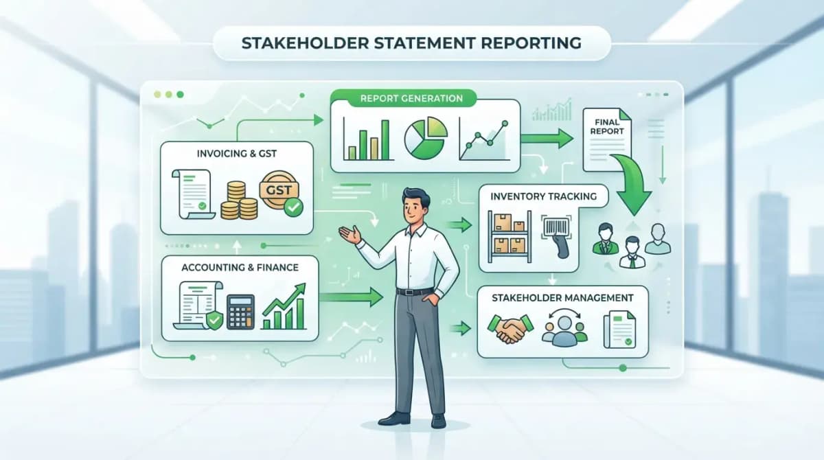 Business reports stakeholder statement report software