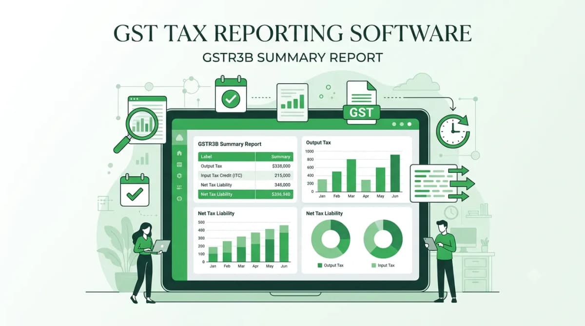 Gst tax reports gstr3b summary report software