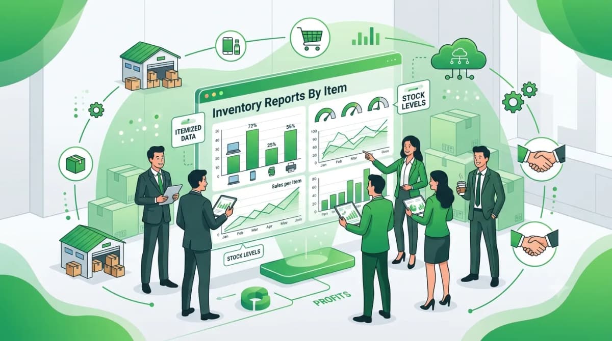 Iventory report stakeholder report by item software