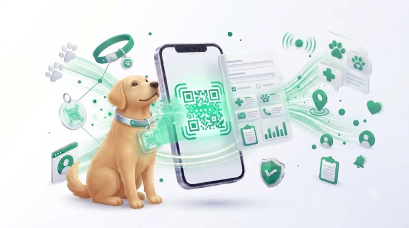 Generate Pet ID Tag QR Code QR code example