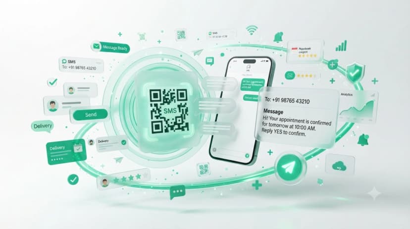 Generate SMS QR Code QR code example