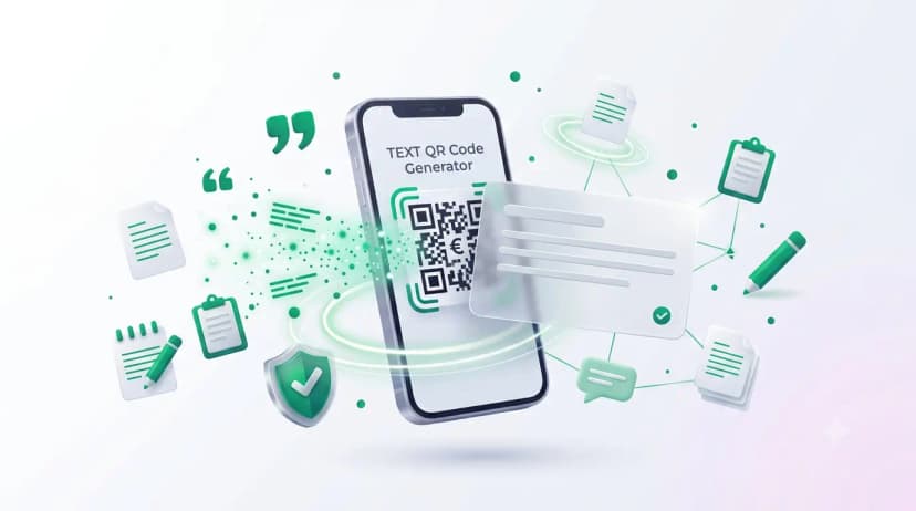 Create Text QR Code QR code example