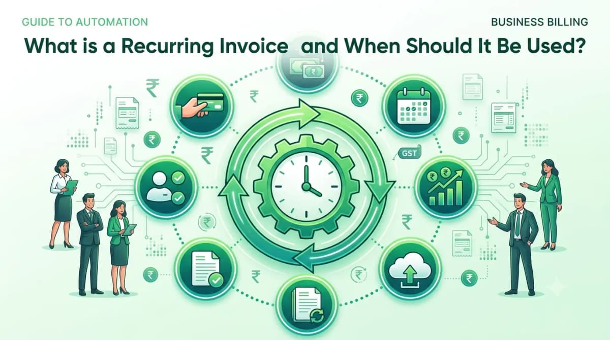 What is a recurring invoice and when should it be used?
