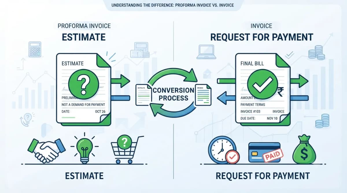 What is the difference between an invoice and a proforma invoice?