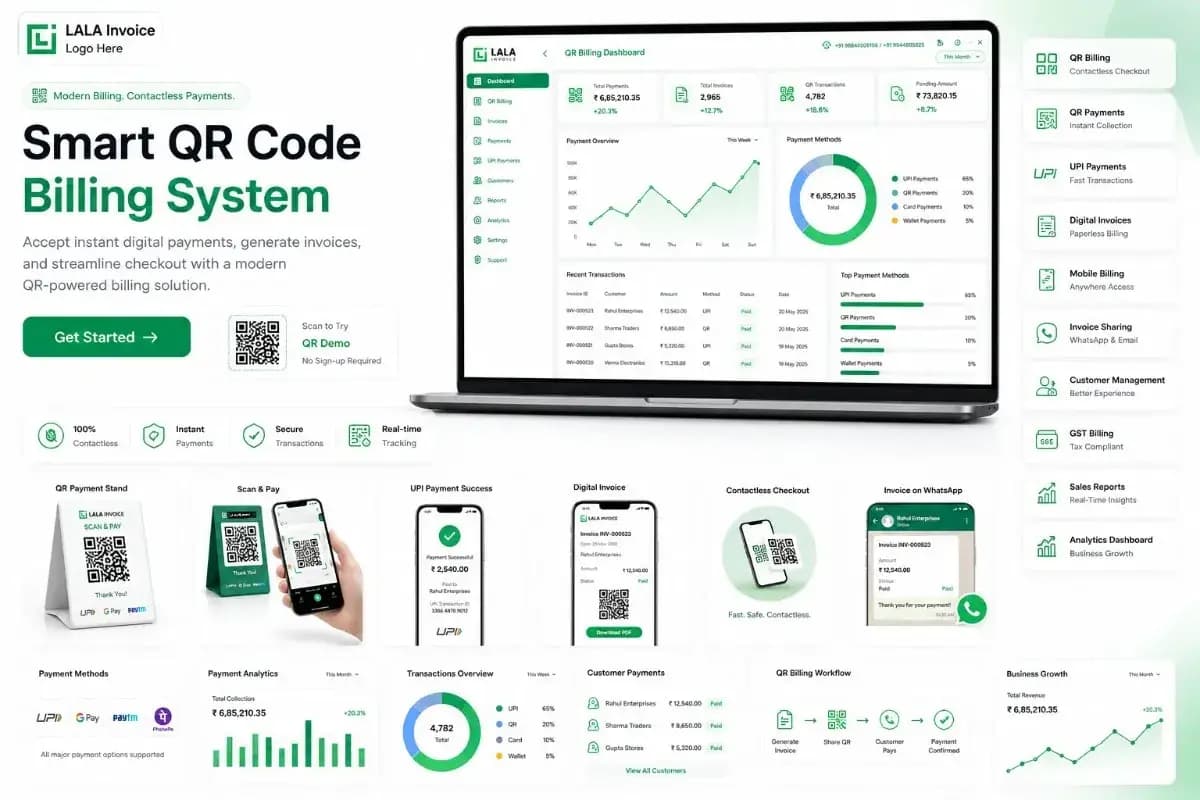 QR Code Billing System Dashboard