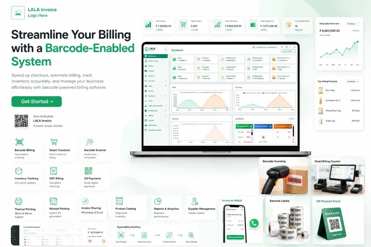Barcode Billing System Dashboard