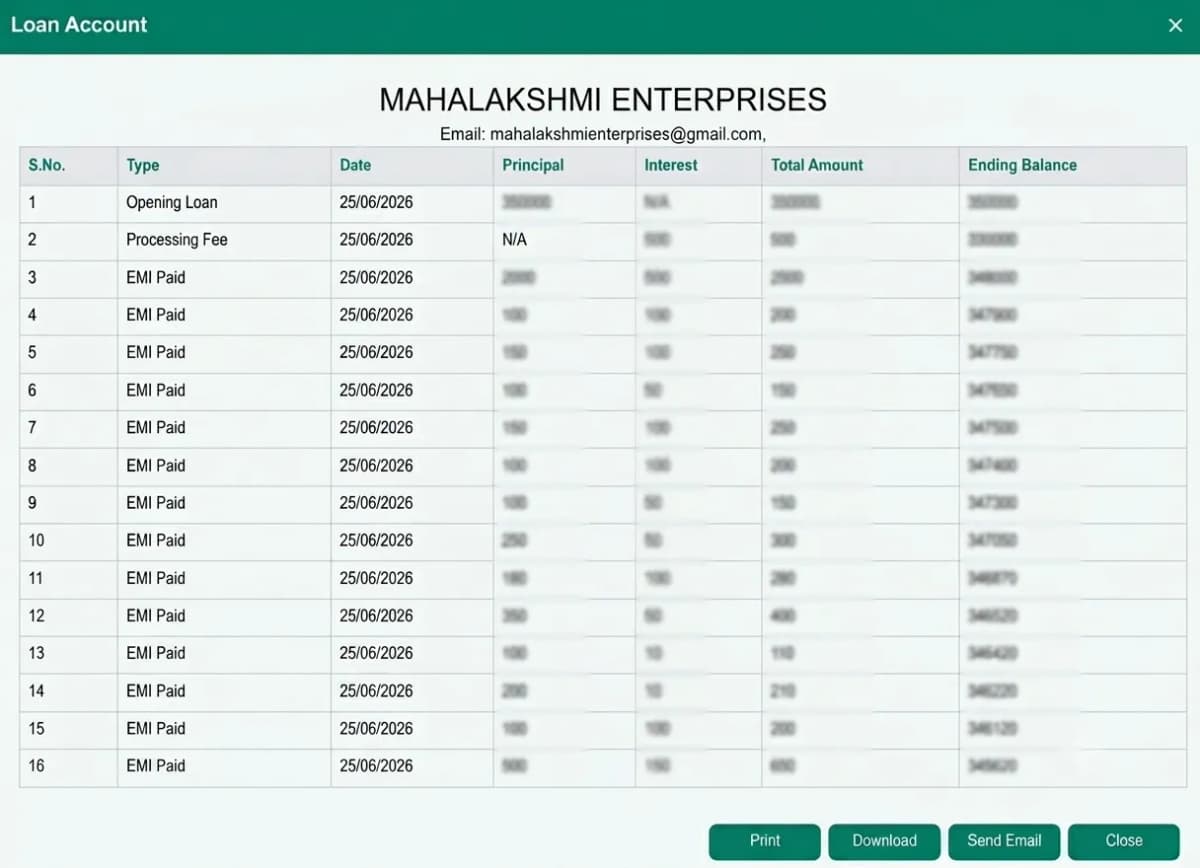 Loan Account Management Dashboard