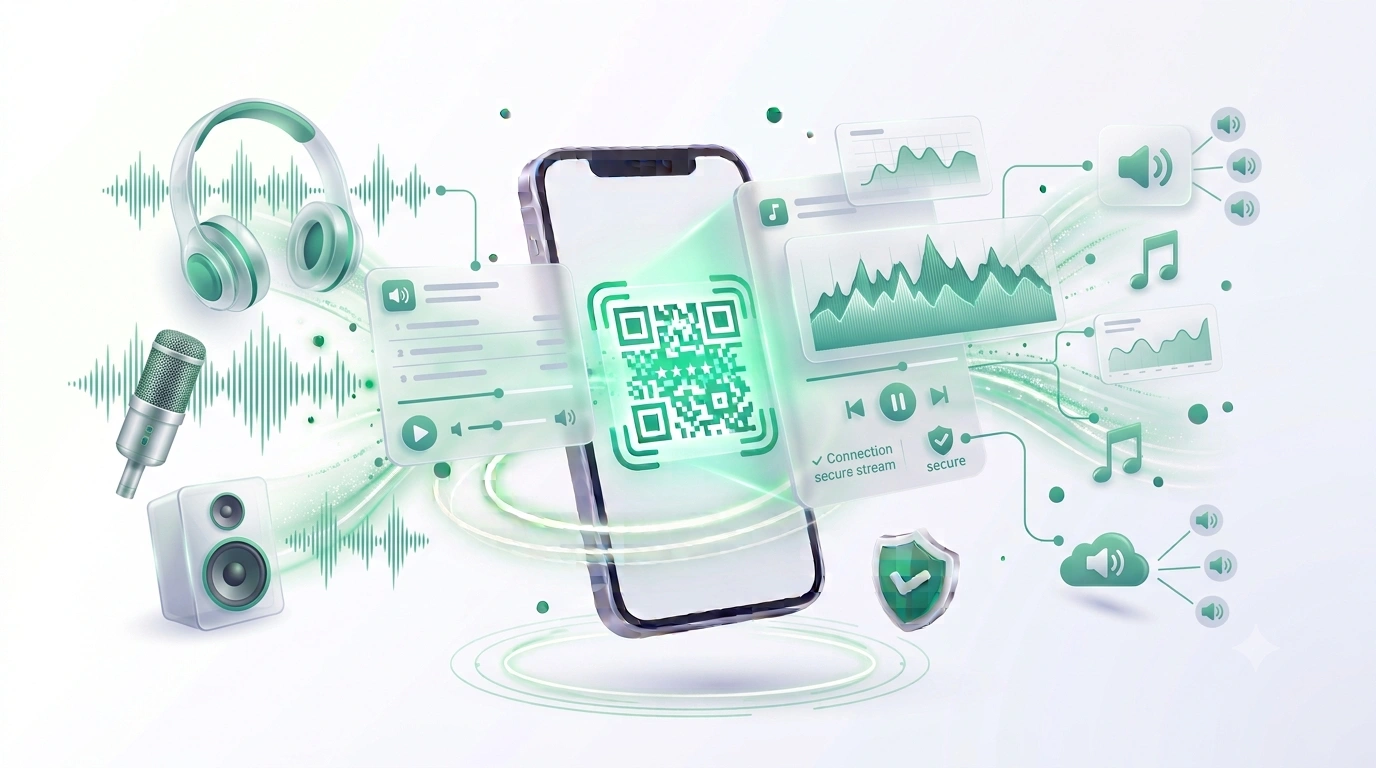 Create Audio QR Code QR code example