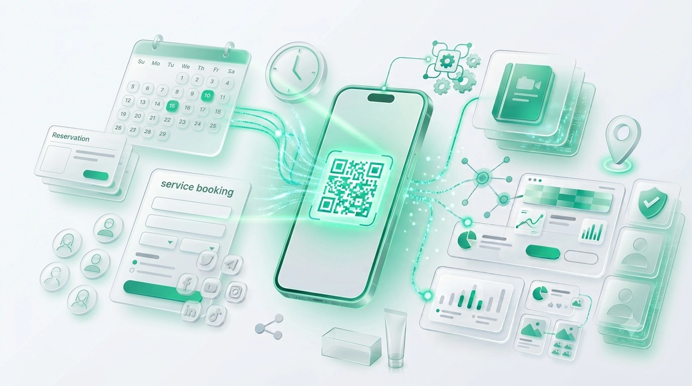 Create Booking QR Code QR code example