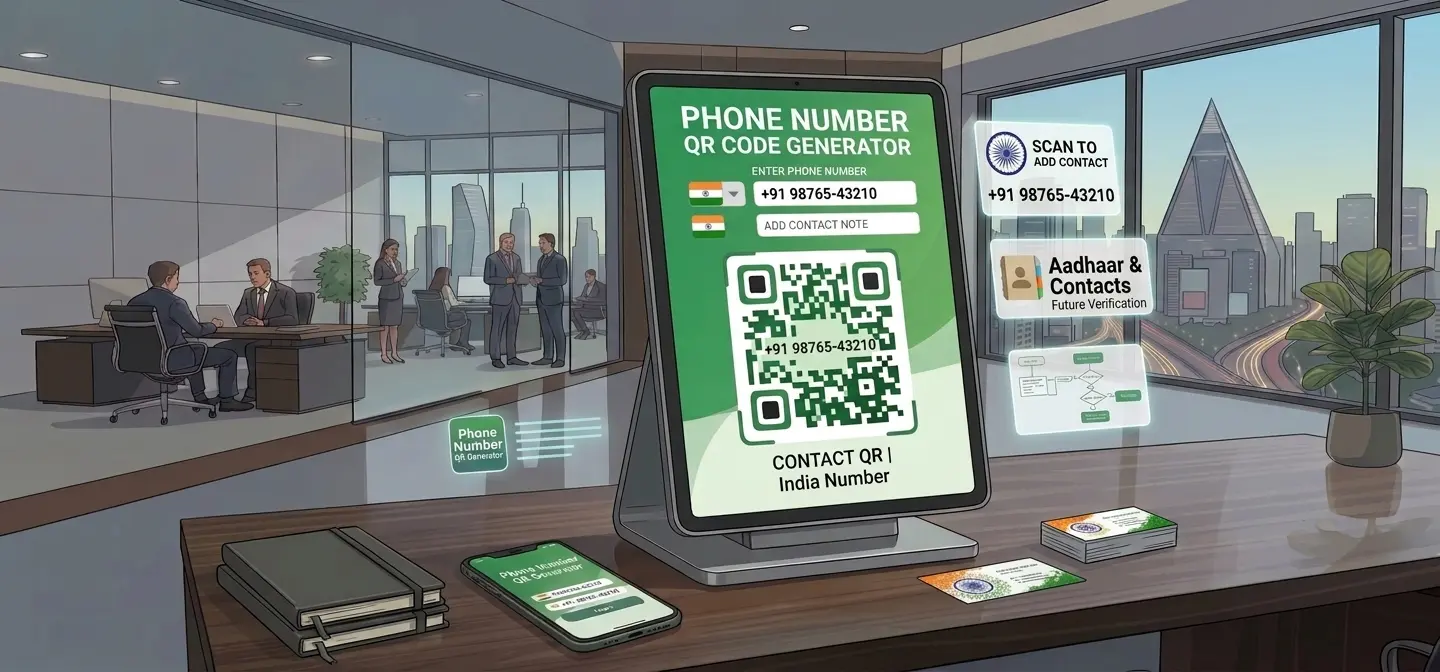 Create Phone Number QR Code QR code example
