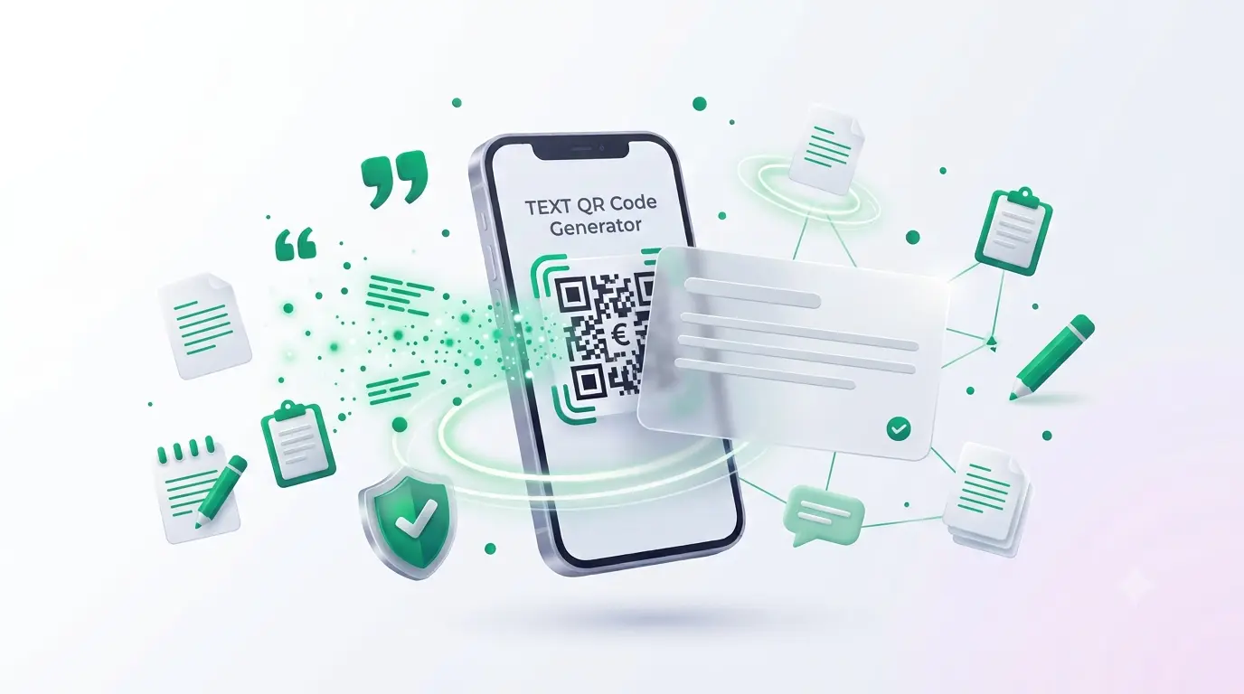 Create Text QR Code QR code example